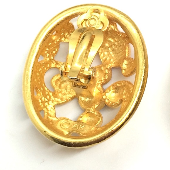 VINTAGE 80S ANNE KLEIN STATEMENT PARTY ORNATE OPENWORK SCROLL MOGUL RUNWAY - Picture 12 of 17